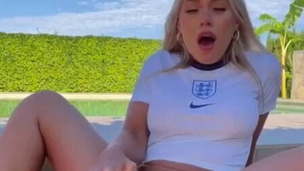 Thick and dildo for light-haired England fan