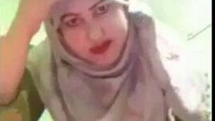 Timid beautiful Hijabi MILF Wife Strip show